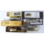 Four 00 gauge model railway locomotive kits comprising GEM GWR 0-6-2T, Bristol Models GWR 2-6-0