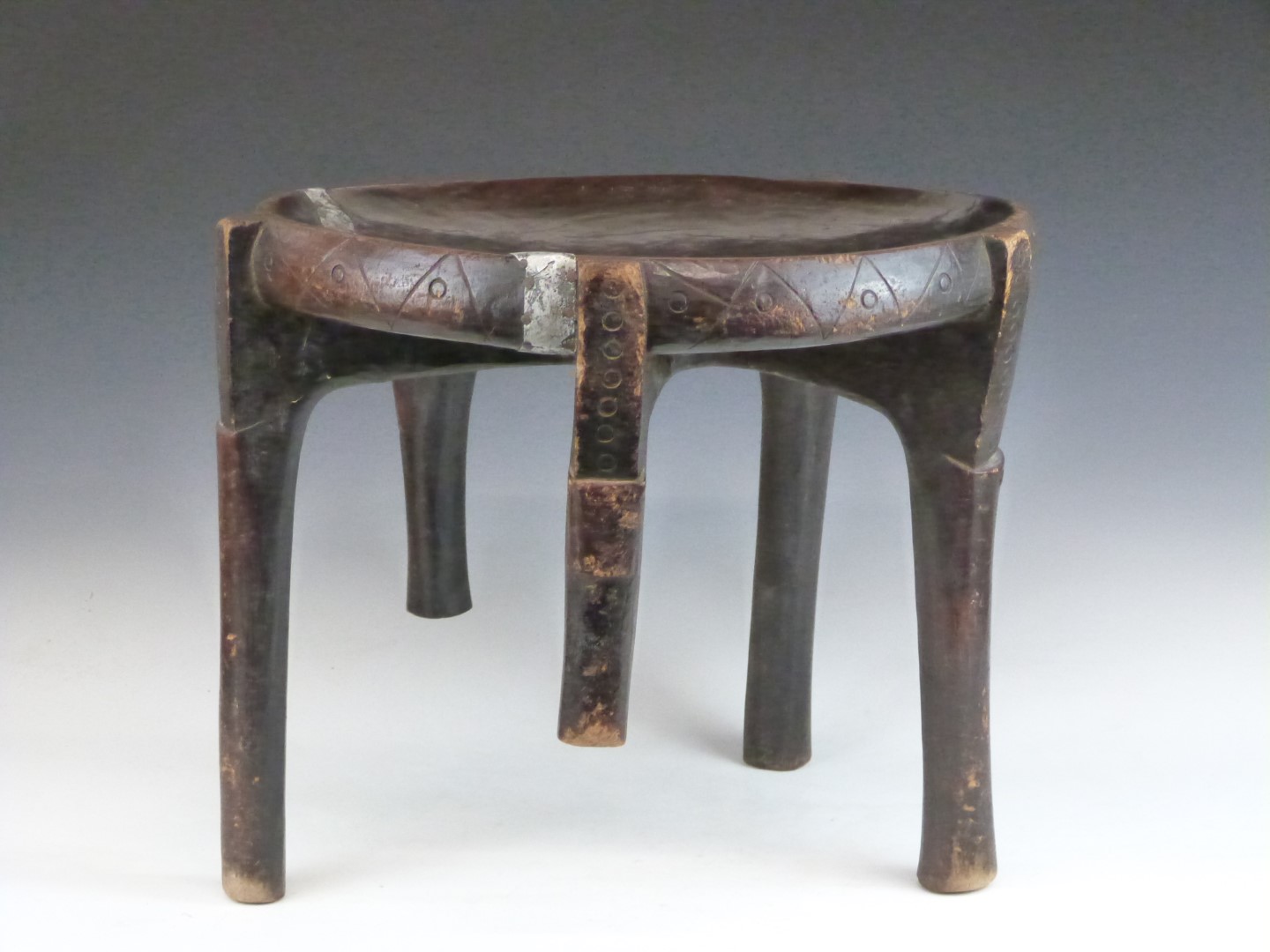 African tribal Hey Hey stool, Iringa, Tanzania, H38 diameter 44cm