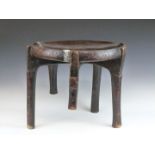 African tribal Hey Hey stool, Iringa, Tanzania, H38 diameter 44cm