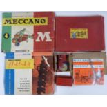 Two Meccano outfits number 4 and Elektrikit, both in original boxes, together with further loose