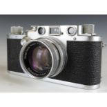 Leica IIIf 35mm rangefinder camera, serial number 533761, circa 1950, fitted with Leitz Summicron