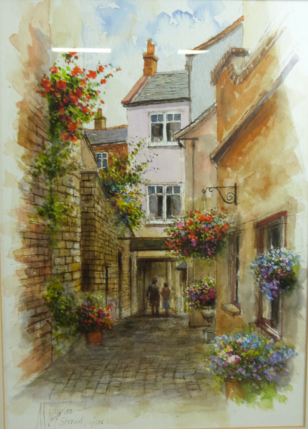 Alex Jawdokimov (b1937) pair of watercolours of Stroud town scenes, both signed lower left and dated - Image 4 of 6