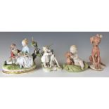 Four Capodimonte figures