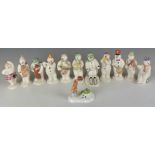 Twelve Royal Doulton Snowman figures from the Raymond Briggs story book series, includes Snowman