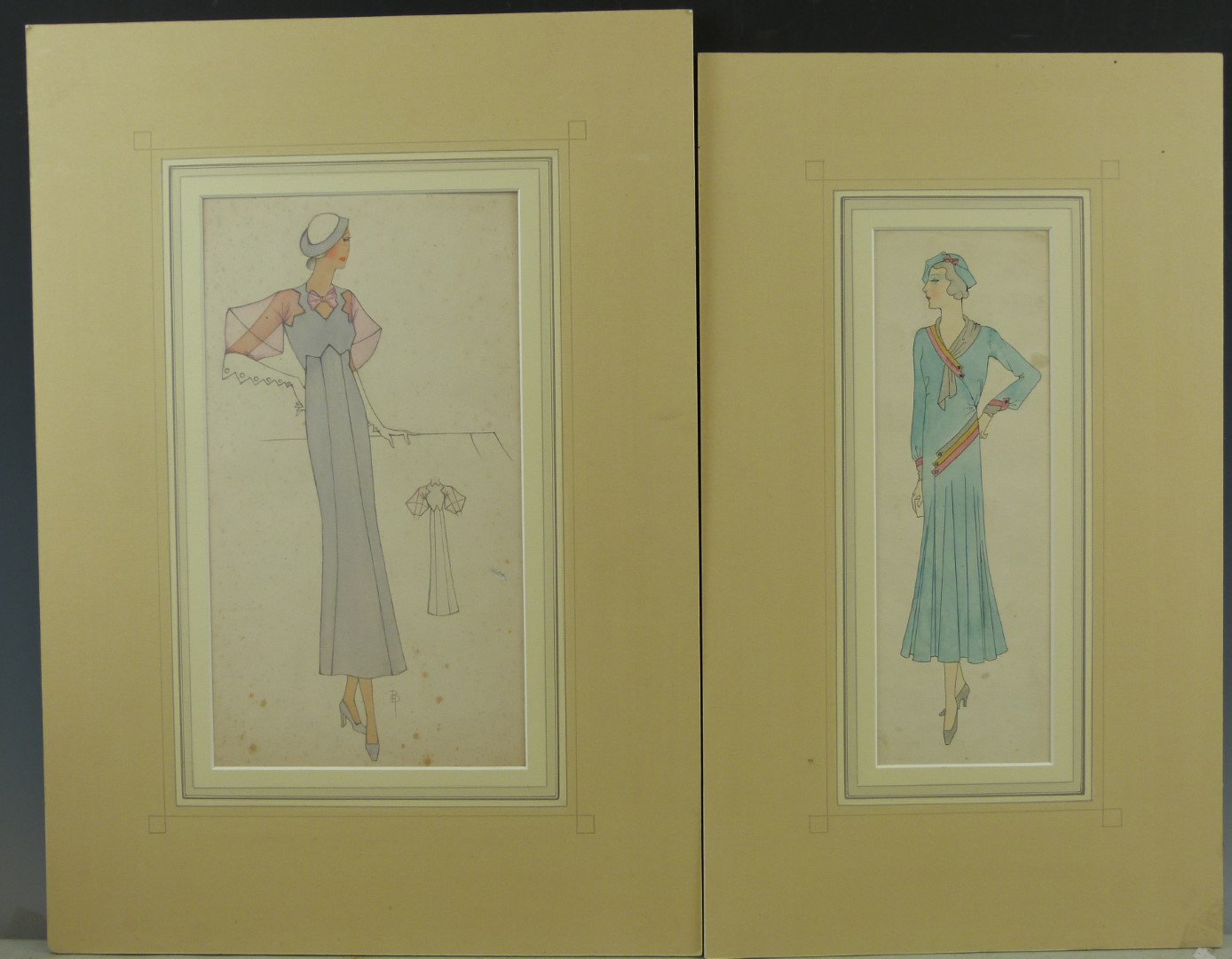 Art Deco fashion drawings - Image 4 of 8