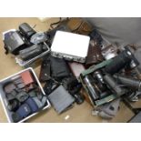 Large quantity of camera bags, lens cases and other photographic cases including Nikon, Olympus,