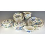 Approximately 55 pieces of Masons dinner and tea ware decorated in the Regency and Colonial