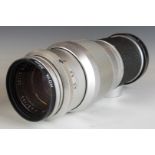 Leitz Hektor 135mm 1:4.5 camera lens to suit Leica M mount, together with IUFOO hood, bubble case