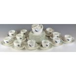 Approximately 40 pieces of Royal Doulton tea ware decorated in the Kingfisher pattern