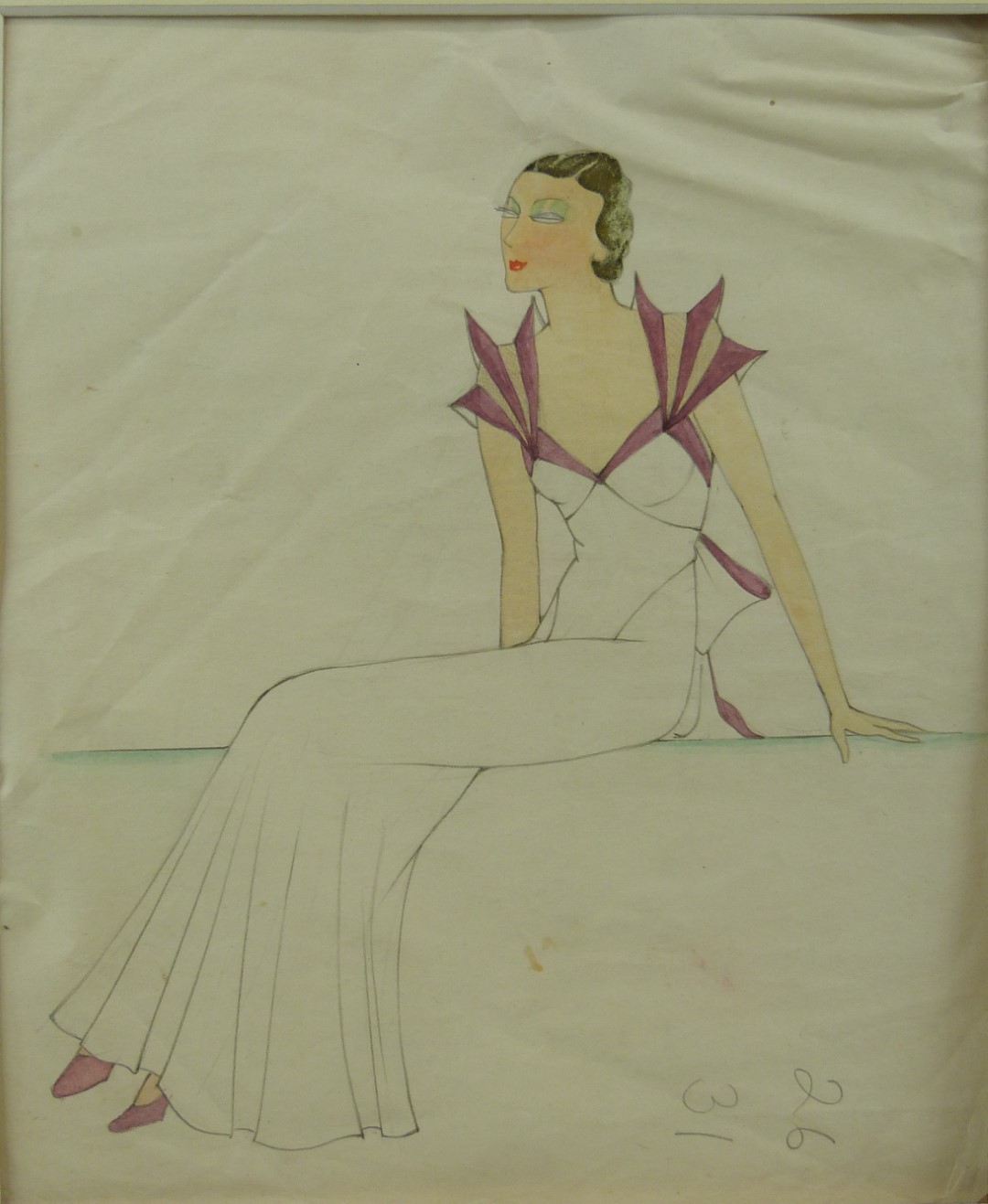 Art Deco fashion drawings - Image 8 of 8