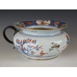 A 17th/18thC Chinese ceramic vessel with Imari decoration and later fitted handle, H11cm, diameter