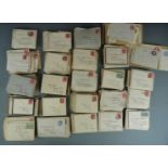 A large quantity of King Edward VI 1/2d and 1d stamps on envelopes and others. Also early France and