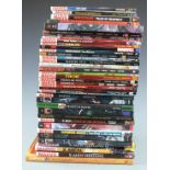 Thirty-eight mainly Marvel comic related books including X-Men, Thor, Moon Knight, Daredevil, Siege,