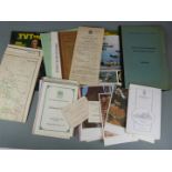 Ephemera and signed items relating to G Green of Northleach, various invitations including