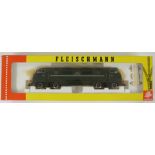 Fleischmann 00 gauge model railway BR Warship class diesel locomotive, 4246, in original box