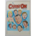 Walt Howarth watercolour original artwork of the The Carry On Omnibus, possibly a pre-production