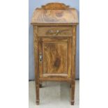 A walnut pot cupboard, W40 x D49 x H80cm