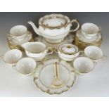 Royal Crown Derby tea set decorated in the Lombardy pattern