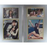 Four framed signed photographs / montages from James Bond films