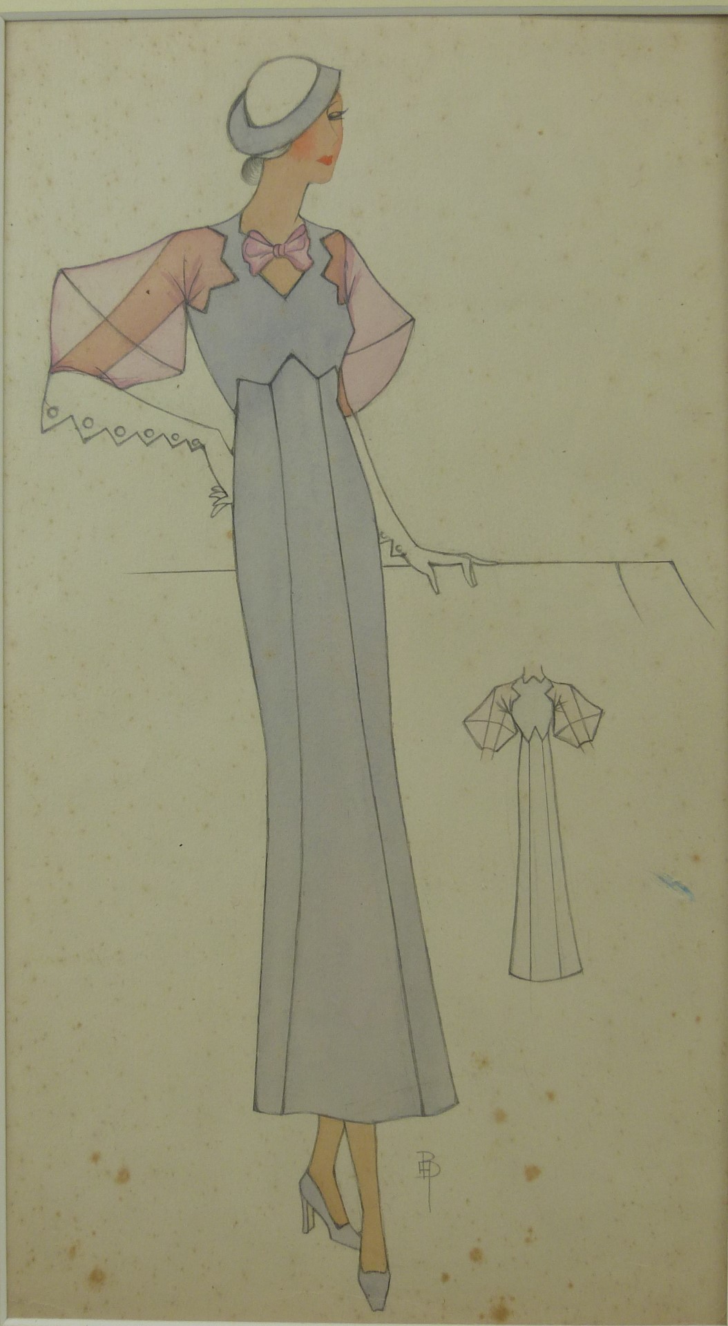 Art Deco fashion drawings - Image 6 of 8