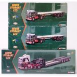 Three Corgi Eddie Stobart 1:50 scale limited edition diecast model lorries, two Atkinson Borderer