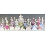 Royal Worcester The Fairest Rose figurine and approximately twenty six Coalport figurines