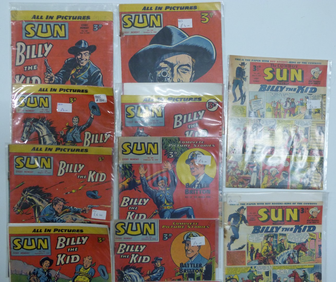 Fifteen Sun Weekly comic books dating from 1955-58. - Image 3 of 3