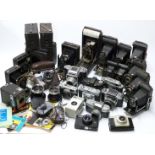 Collectable cameras to include Zeiss Ikon Contaflex Flashmatic with Tessar 2.8/50 lens, Pro-Tessar