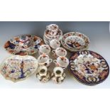 A large collection of 19th/20thC Imari ware including eleven Coalport cups and saucers, Wedgwood,