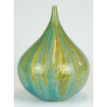Mdina glass onion vase signed and dated 1974 to base, H 27cm