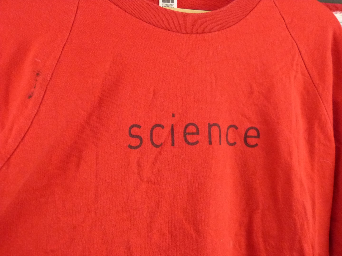 Three red Damien Hirst/ Science sweatshirts with Hirst spot design to sleeves and logos front and - Image 3 of 3