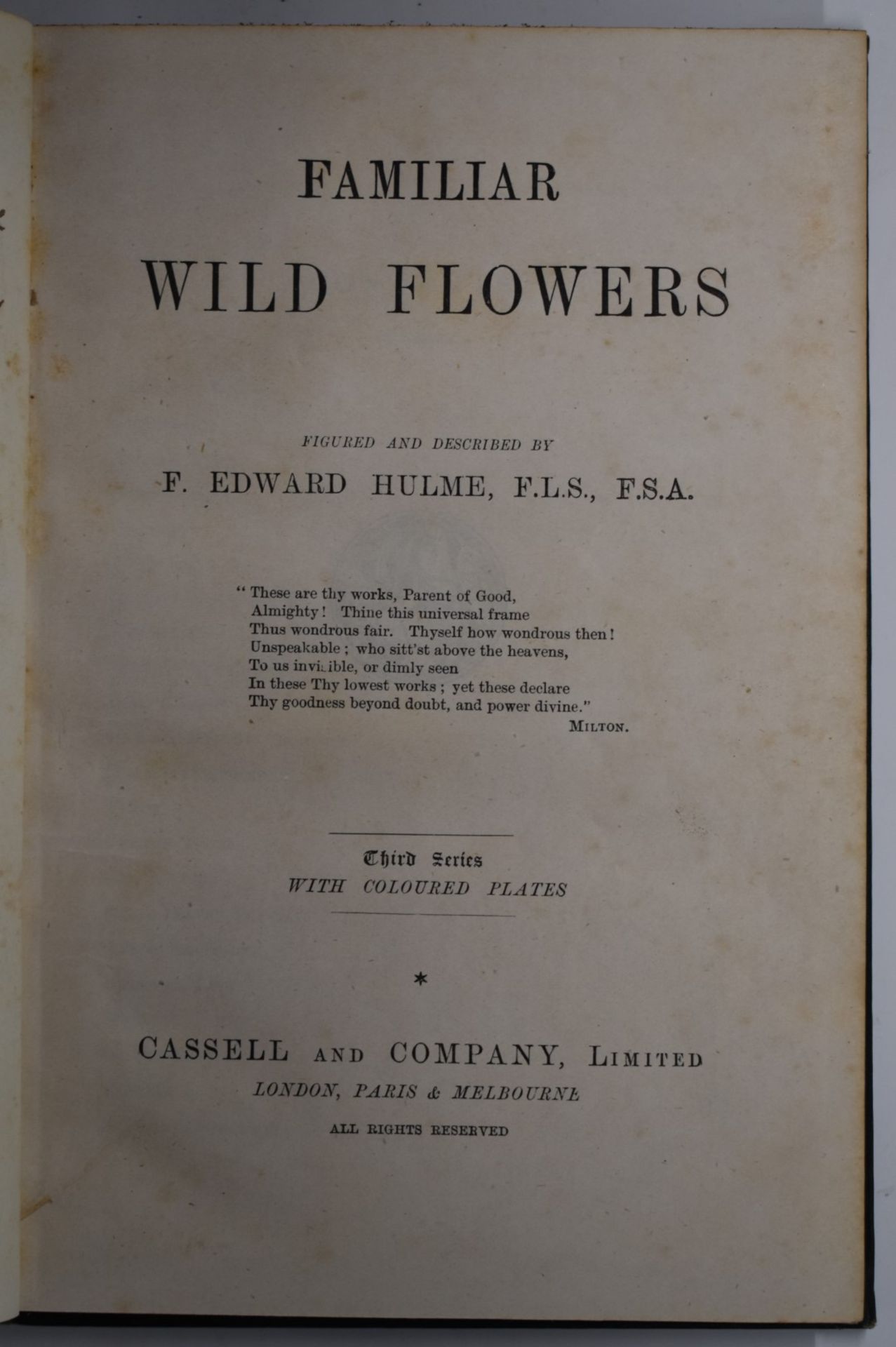 Familiar Wild Flowers Figured & Described by F. Edward Hulme illustrated with colour plates, - Image 2 of 3