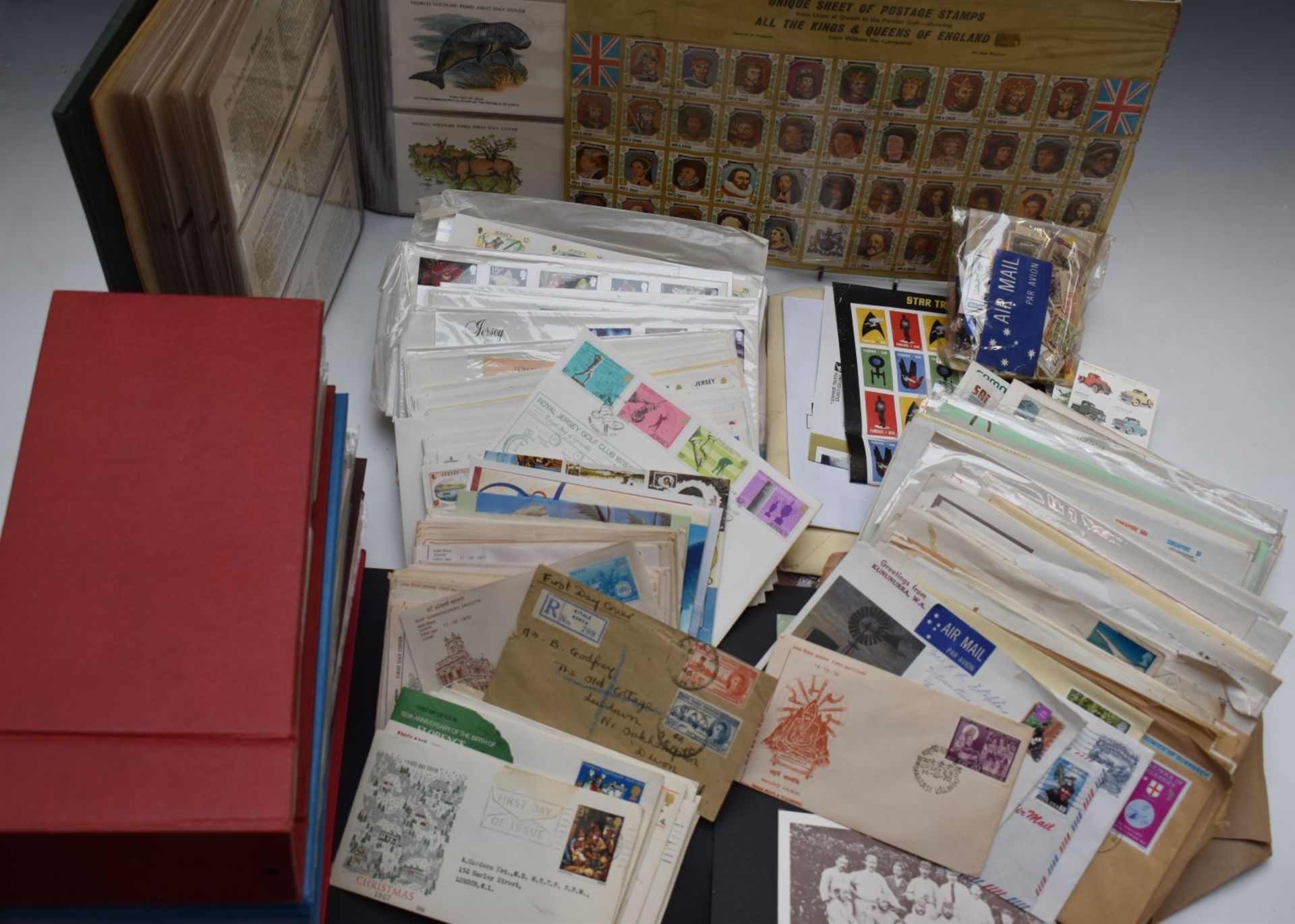 A collection of first day cover stamp albums / loose covers including UK 1970s-90s World Wildlife - Image 2 of 2