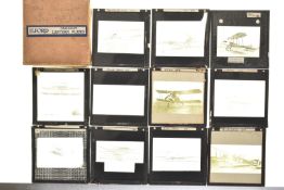 Eleven aviation interest lantern slides including Handley Page V1500 1919, Avro, Royal Aircraft