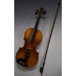 'Tate by Rosetti' Czechoslovakian made Stradivarius model violin with 32cm two piece back, in hard