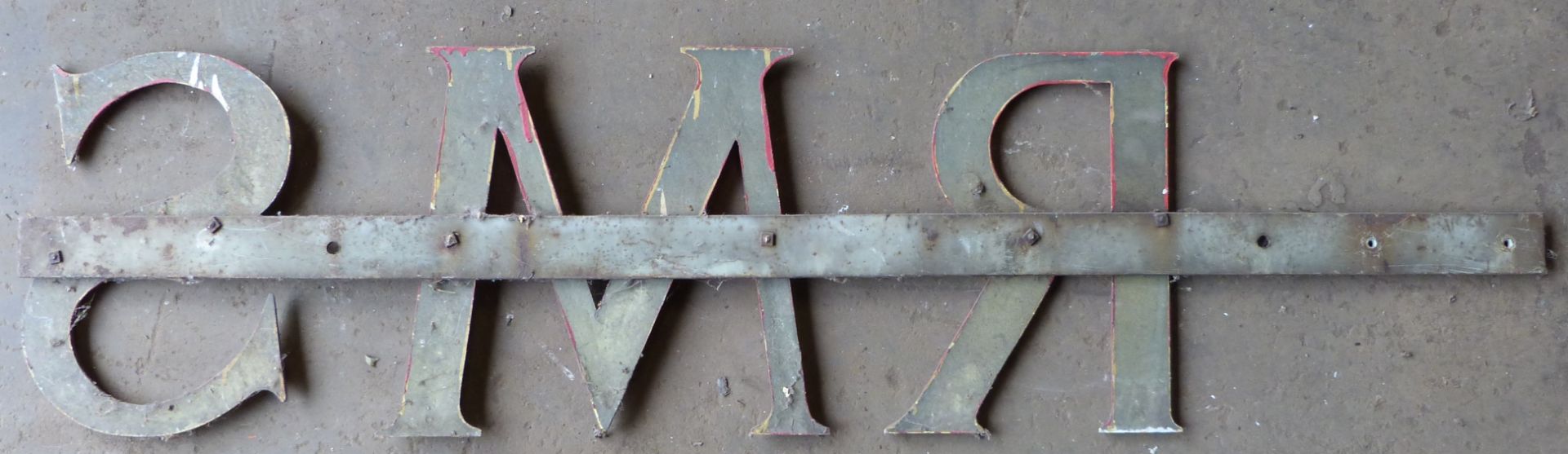 Vintage RMS cast aluminium sign possibly of shipping interest, overall length 124cm PLEASE NOTE this - Image 2 of 2