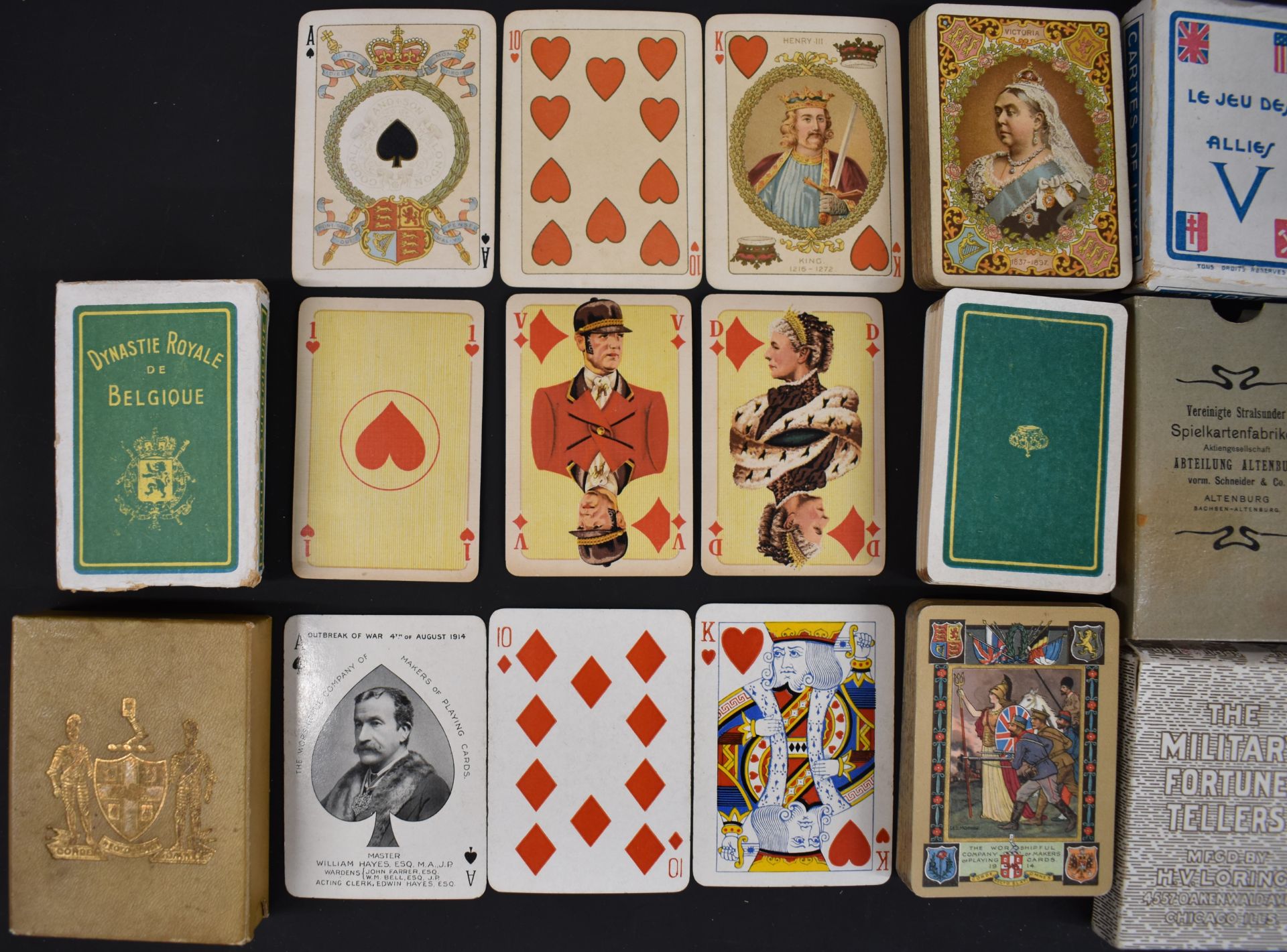 Six packs of WW1 and other commemorative packs of playing cards to include, Loring military - Image 2 of 3