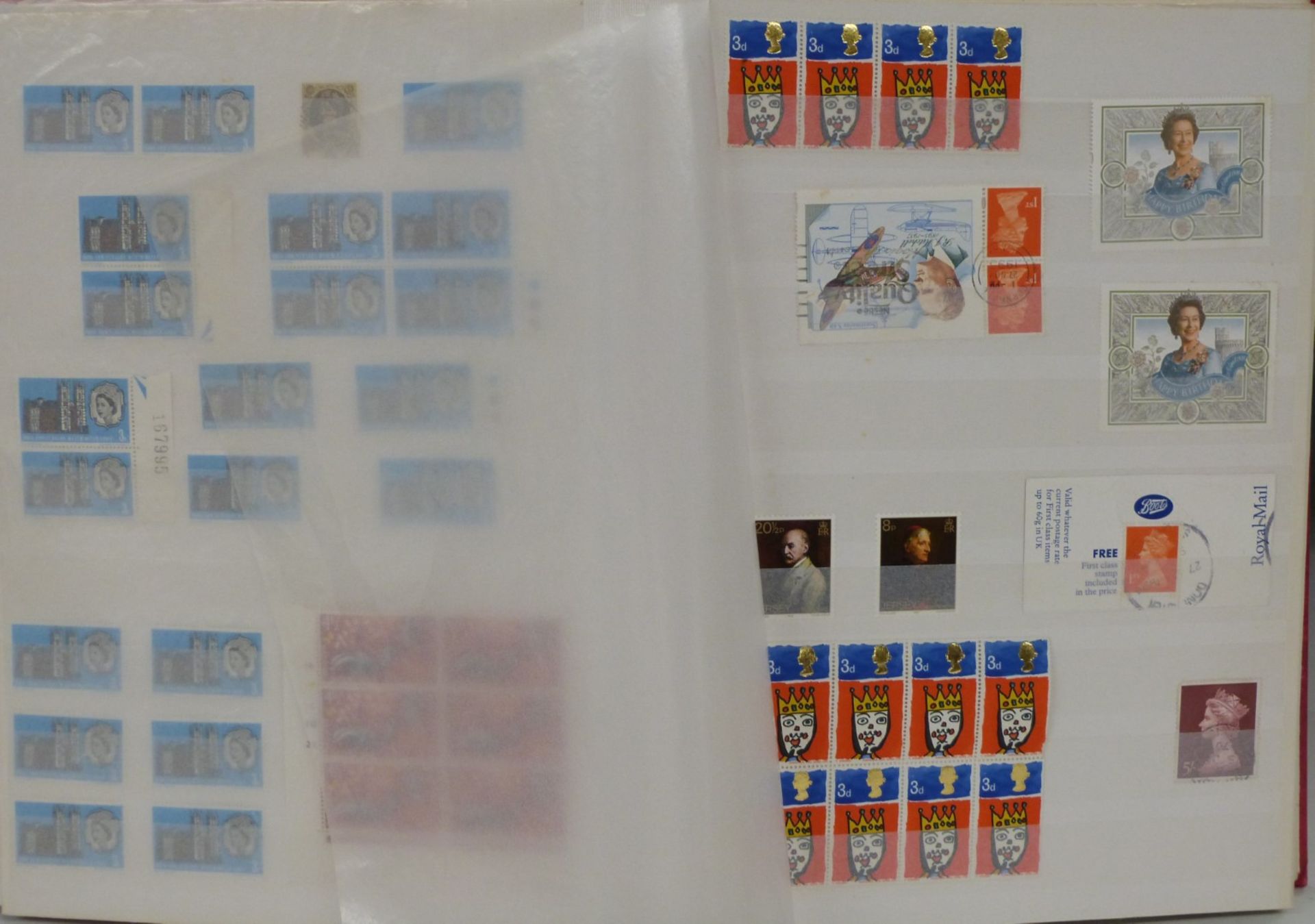 A large quantity of stamp albums and stockbooks, mostly GB, some blocks, gutter pairs, traffic - Image 5 of 8