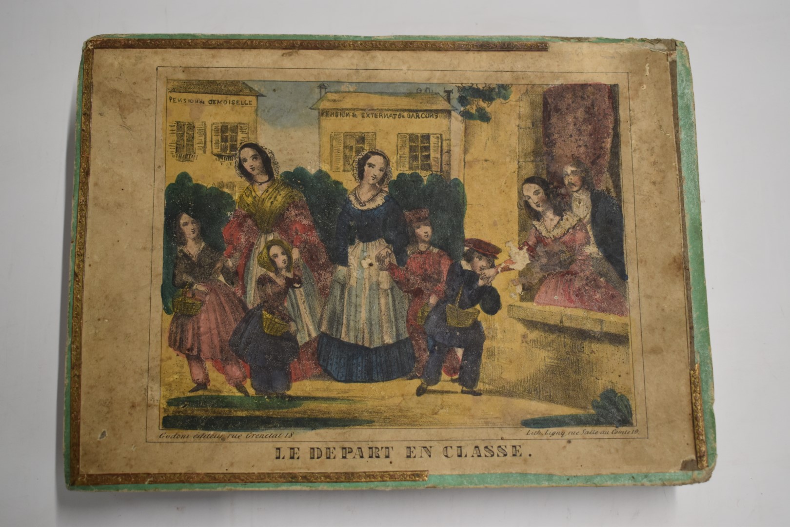 Paul Et Virginie (Paul & Virginia) group of three coloured Victorian jigsaw puzzles from the novel - Bild 2 aus 2