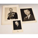 Anthony Buckley three black and white photographic portraits of HRH Prince Philip, Duke of