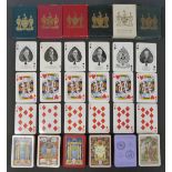 Six packs of Worshipful Company of Makers of Playing Cards playing cards, comprising 1920, 1924