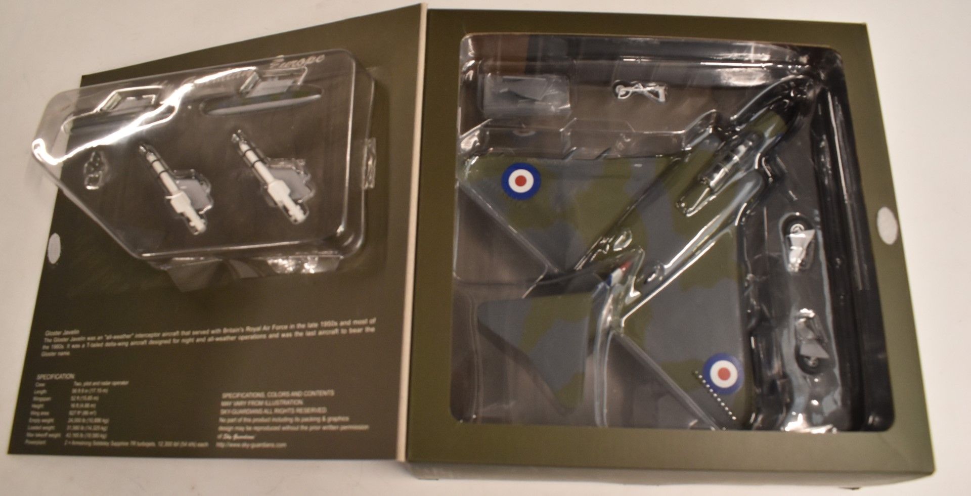 Five 1:72 scale diecast model aeroplanes including Sky Guardians Europe Gloster Javelin, - Image 6 of 6