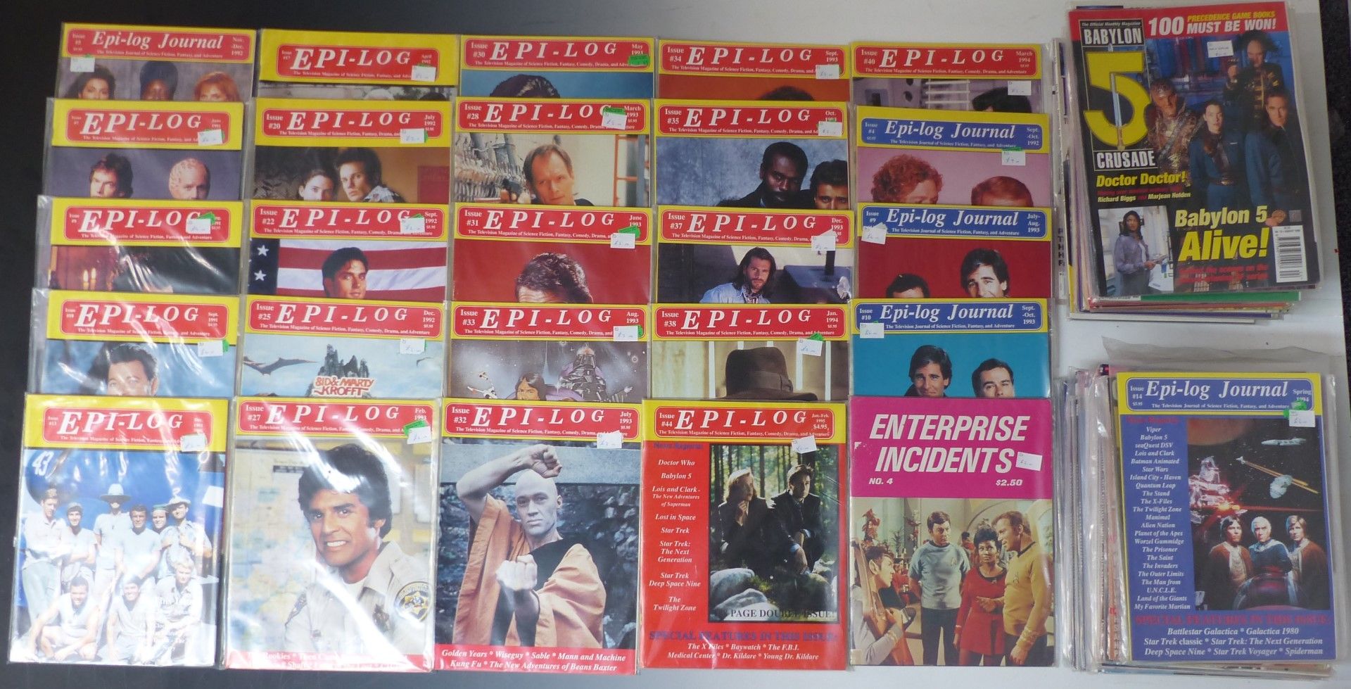 Approximately 100 TV and film related magazines including Babylon 5, Fantazia, Epi-log Journal etc.