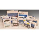 Twenty Herpa Wings 1:500 scale diecast model aircraft, various carrier liveries including 508728