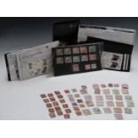 A collection of Royal Mail mint stamps, Royal Mint uncirculated 'Emblems of Britain' coin
