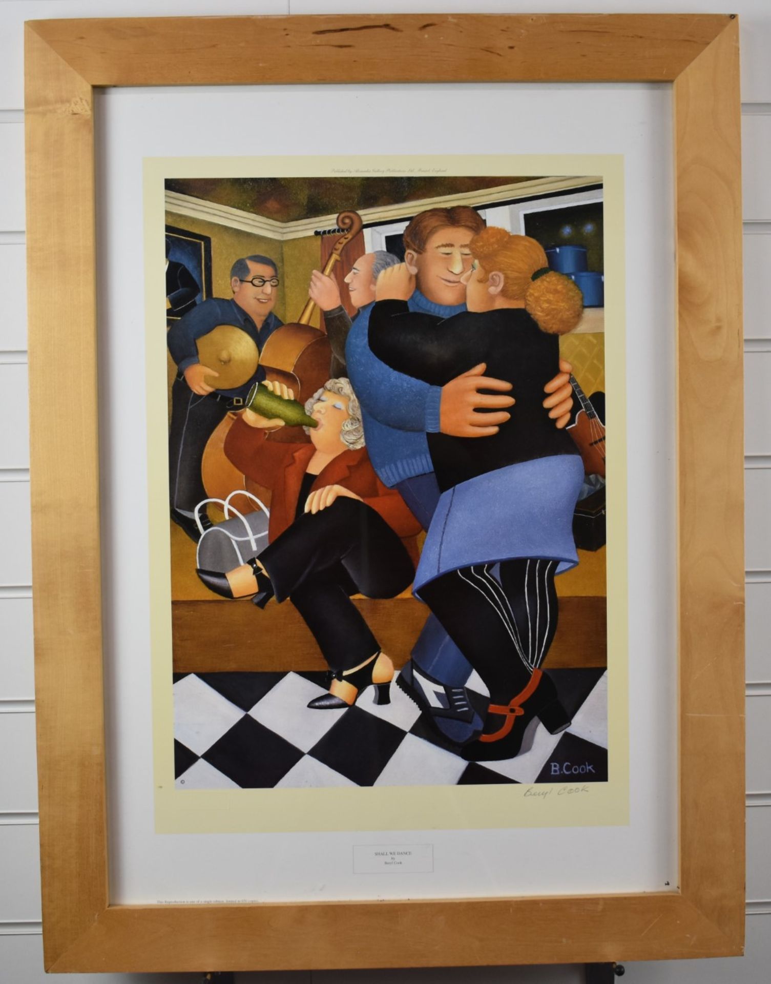 Beryl Cook signed print Shall We Dance, with gallery blind stamp lower left, 59 x 48cm, in modern - Image 3 of 6