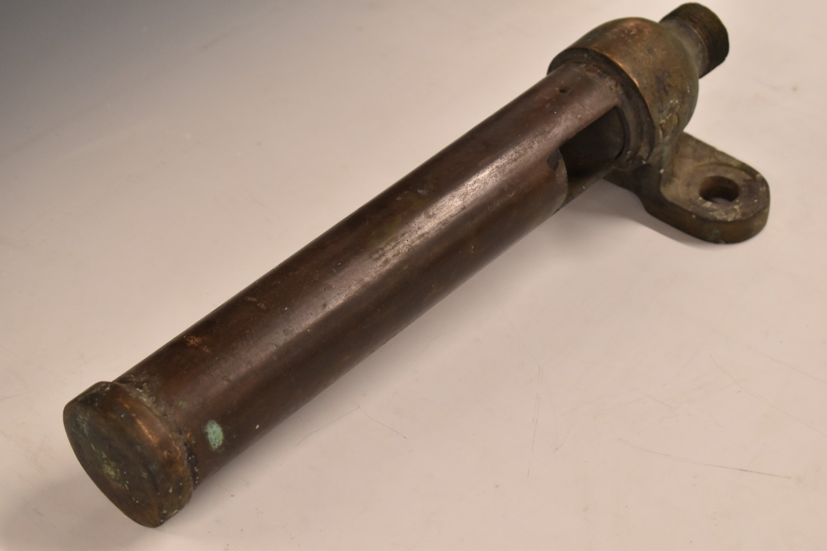 LMS type steam railway locomotive brass/bronze hooter whistle, cast to mounting WD and stamped to - Image 3 of 8