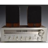Akai stereo receiver AA1135 and a pair of Q Acoustics 2010 stereo bookshelf speakers
