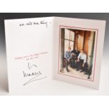 HRH Prince Charles, William and Harry signed photographic Christmas card, 15 x 20cm