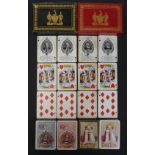 Four packs of Worshipful Company of Makers of Playing Cards playing cards, comprising two double